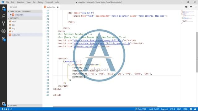 14 - JQUERY-UI Uygulamaları Datetimepicker смотреть онлайн