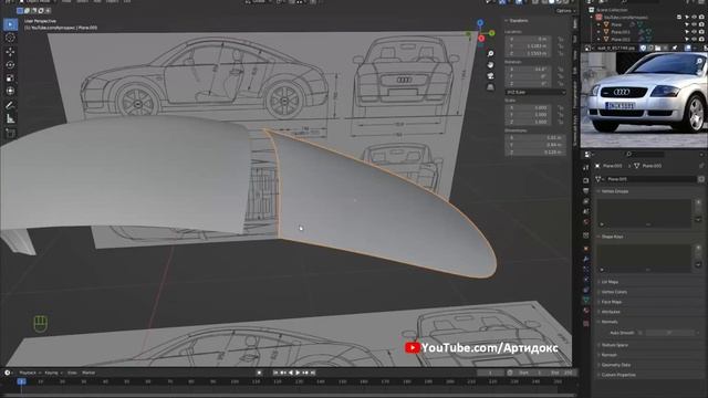 How to do car in Blender • Timelapse x4 Speed • Subdivision Modeling смотреть онлайн