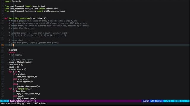 Dutch National Flag Problem | EPI Python Solutions смотреть онлайн