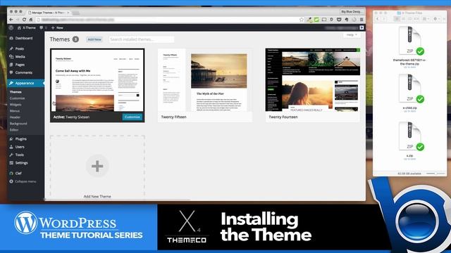 Wordpress X Theme: Installing the Theme смотреть онлайн