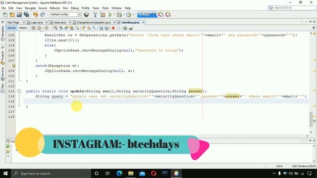 12. Cafe Management System in java - Change Security Question (JFrame, Mysql Database, Netbeans IDE смотреть онлайн