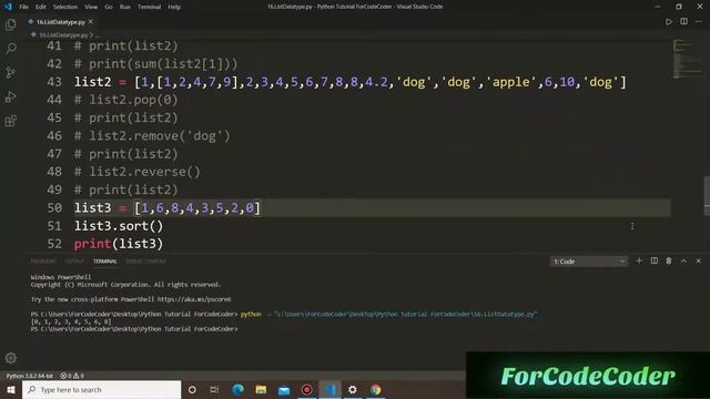 List data Type and its more Functions /methods | Python Tutorial For Beginners In Hindi #17 смотреть онлайн