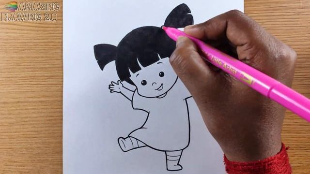 How to Draw and Color a Happy Little Girl | Draw a Girl Easy смотреть онлайн