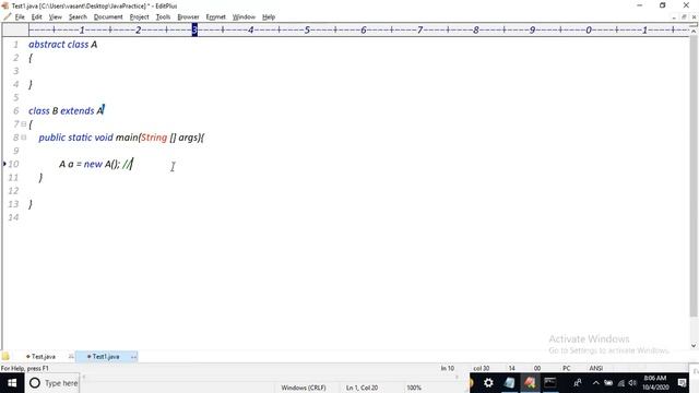 OOP's Concept | abstract class in java смотреть онлайн