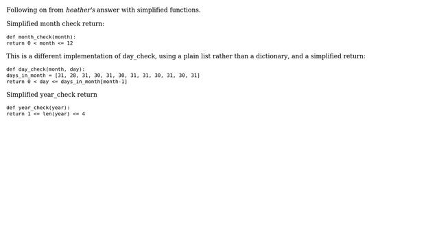Code Review: Program to check if a date is valid or not (8 Solutions!!) смотреть онлайн