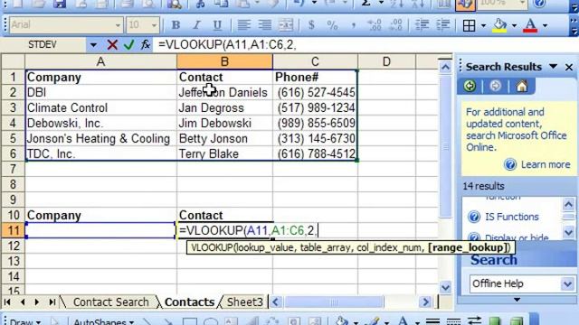 Excel 2003 Tutorial Lookup Functions Microsoft Training Lesson 30.2 смотреть онлайн