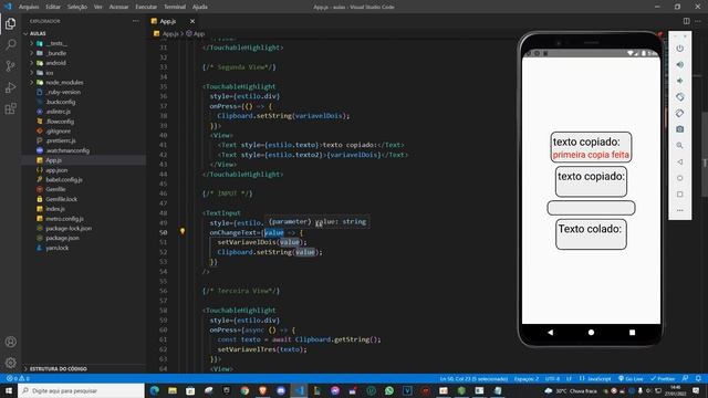 Copiar e colar conteúdo clicado / REACT NATIVE - Clipboard Novo método смотреть онлайн