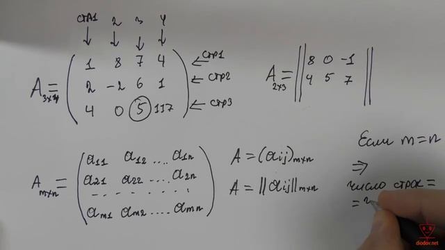 Урок 42. Определители. Часть 1. Введение в определитель матрицы. Вычисление определителей по правилу смотреть онлайн