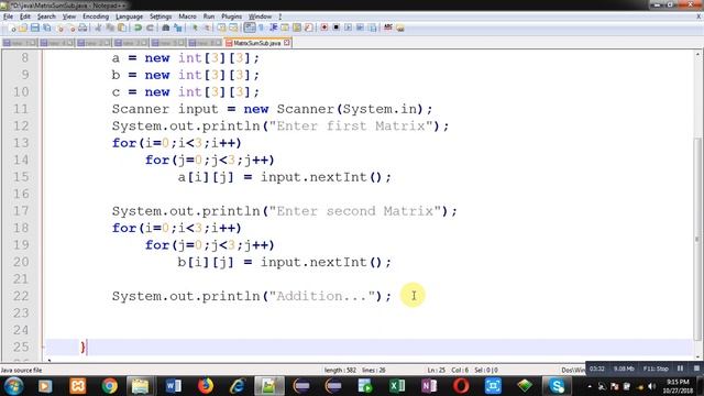 21 Java Program | Matrix Addition and Subtraction using 2-D Array | by Sanjay Gupta смотреть онлайн