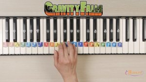 Гравити Фолз на пианино. Ноты цифрами.  PIANO by number. How to play Gravity Falls. EASY. SNOW.
