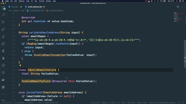 Flutter Firebase & DDD Course [2] – Authentication Value Objects смотреть онлайн