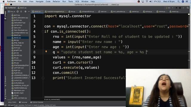 Day 73 |100 Days Coding Challenge in Python |#python #mysql #anjaliluthra #btech #bca #bsc #cse#sql смотреть онлайн