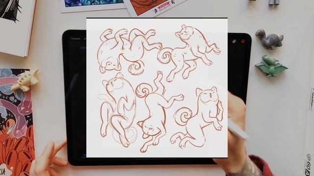 Скетчу пёселей на IPad в Procreate | Болтаю про вдохновляющие мульты, композицию и собак смотреть онлайн