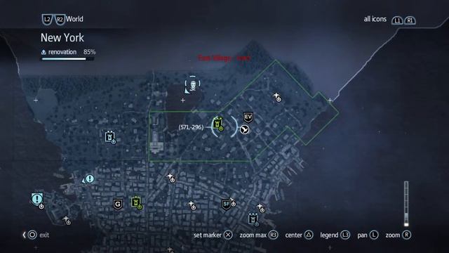 Assassins Creed Rogue - Templar Treasure Map Relic -517, -227 New York