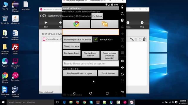 Appium Tutorial - Installing Genymotion Android Virtual Device смотреть онлайн