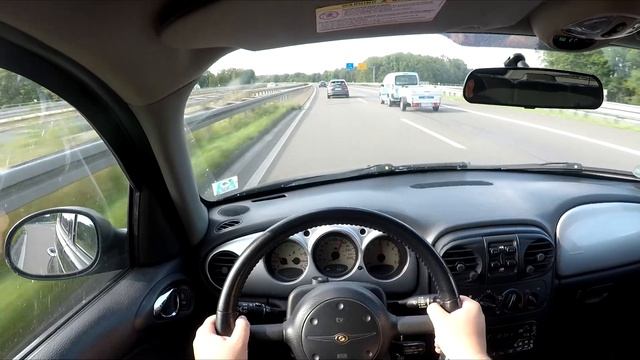 Chrysler PT Cruiser Top Speed Test Drive On Autobahn | Absolut Autobahn