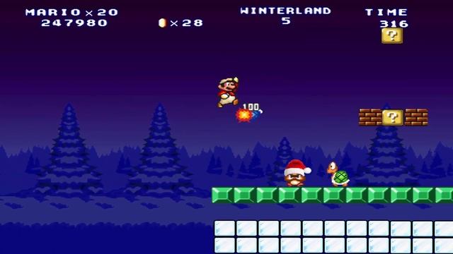 Mario Forever Winter World - World 2 Winterland смотреть онлайн
