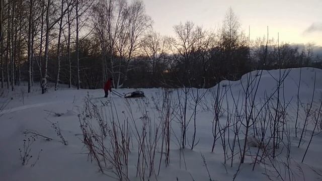 обкатка мотобуксировщика Snowdog смотреть онлайн