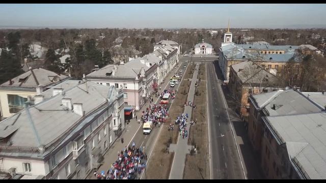 г.Ангарск 1 Мая праздник весны и труда (видео с квадрокоптера) смотреть онлайн