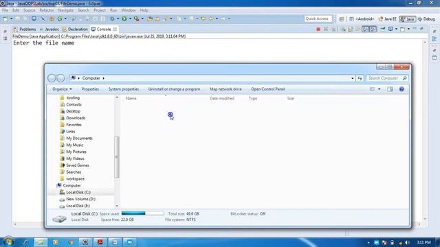Java BE CSE CS8383 Lab Exp 8 file name from the user, displays information смотреть онлайн