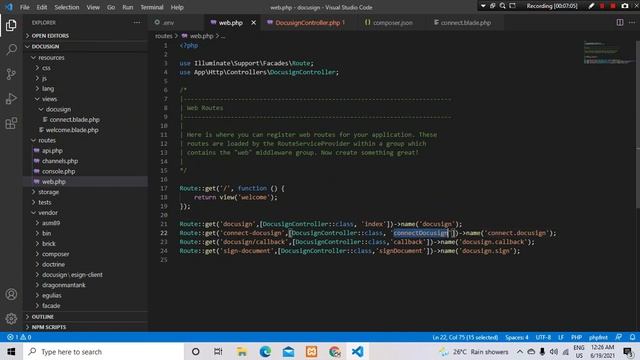 Docusign Integration in php Laravel смотреть онлайн