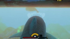 Самая большая тигровая акула в Fish feed and grow