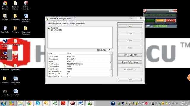 How to change your HyperPKI PIN - HyperSecu Information Systems, INC смотреть онлайн