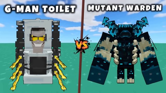 All Wardens vs All Skibidi Toilets, Titan Cameraman, Speakerman, TV man & G-Man in Minecraft смотреть онлайн