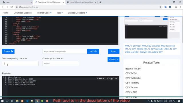 Free Online XML to CSV Converter смотреть онлайн