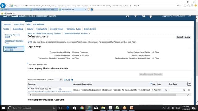 EBS Training Videos Part 59 - AGIS - Creating of AGIS Orgs, Setting up of Intercompany Accounts смотреть онлайн