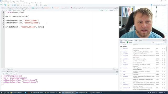 openxlsx R Write to Excel Tab Tutorial смотреть онлайн