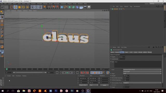 Как сделать крутой 3d текст в cinema 4d studio|туториалы смотреть онлайн