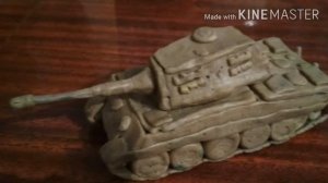 Танк тигр-2 из пластилина