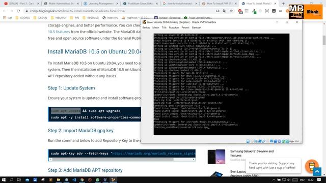 [TUTORIAL LINUX] | Part 4 - Cara Install Apache, PHP 7 dan MariaDB Pada Ubuntu Server 20.04 LTS смотреть онлайн