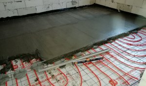 Заливка стяжки теплого пола своими руками.