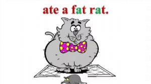 A fat cat sat on a mat. Nursery rhymes.