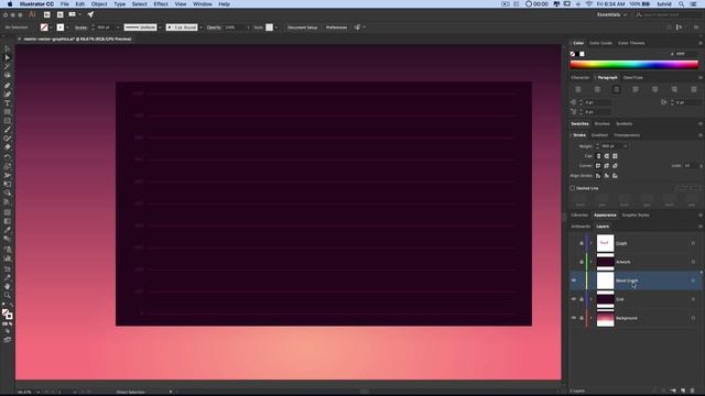 How to Create Metrics Line Graph Analytics Vector Artwork in Illustrator смотреть онлайн