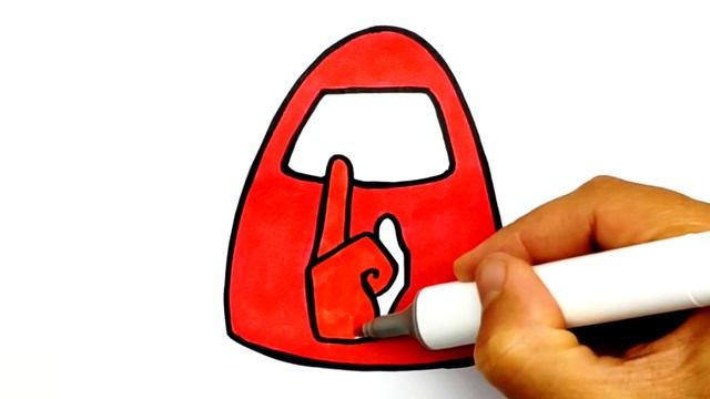 Как нарисовать Амонг Ас | Как рисовать Among Us Командира Экипажа | Рисунки из игры Амонг Ас. смотреть онлайн