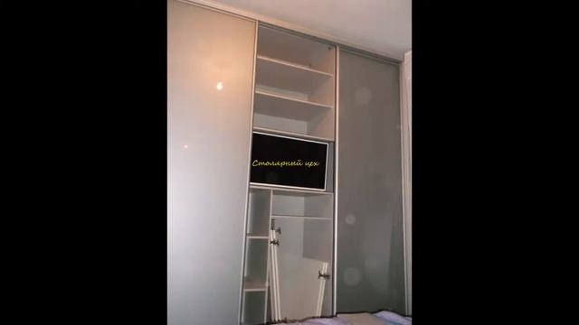 шкаф-купе фасады крашеное стекло LACOBEL на заказ в Харькове смотреть онлайн