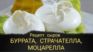 Буррата, страчателла, моцарелла. Burrata, stracciatella, mozzarella