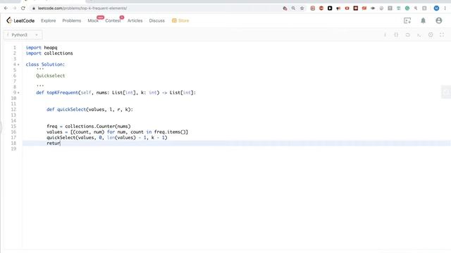 Leetcode 347: Top K Frequent Elements смотреть онлайн