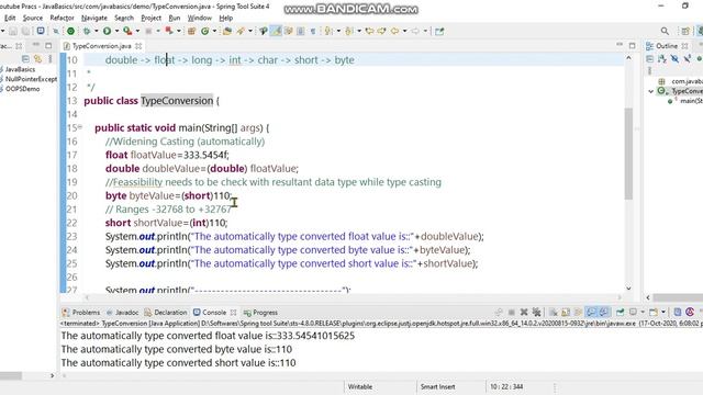 What is the Type conversion in Java ? [Data Type Conversion] смотреть онлайн