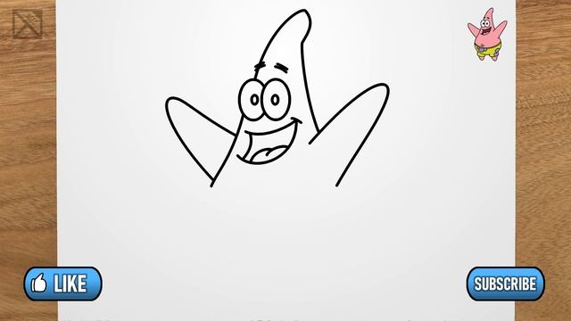 How to draw PATRICK (Spongebob) step by step, EASY смотреть онлайн