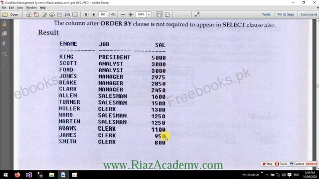 04 SQL SELECT Statement Part 3 Using ORDER BY Clause смотреть онлайн