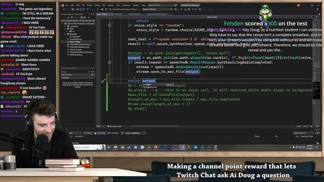 Coding a DougDoug Ai that can answer questions (VOD) смотреть онлайн