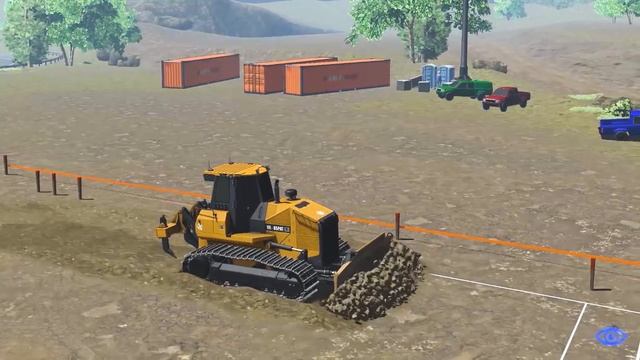 Material Spreading using the Dozer Simulator Training Pack | CM Labs Simulations смотреть онлайн