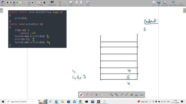 recursion in Java | print decreasing increasing using recursion смотреть онлайн