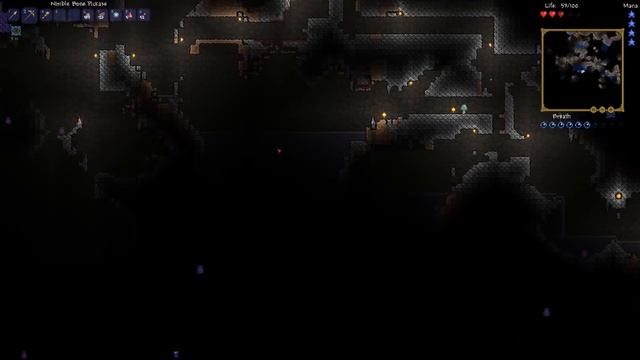 Terraria v 1.2 видео №3 Использование зелья спелеолога смотреть онлайн