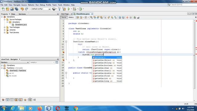 Java the complete Reference (Chapter 17) Example (13) Using clone and the Cloneable Interface смотреть онлайн