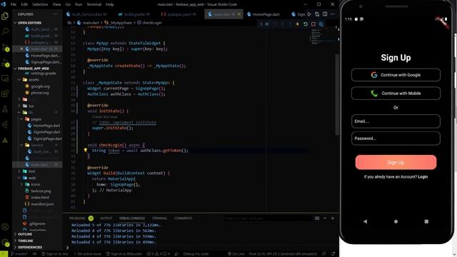 How to keep user logged in in Flutter? || Logout from firebase || Flutter with firebase #5 смотреть онлайн